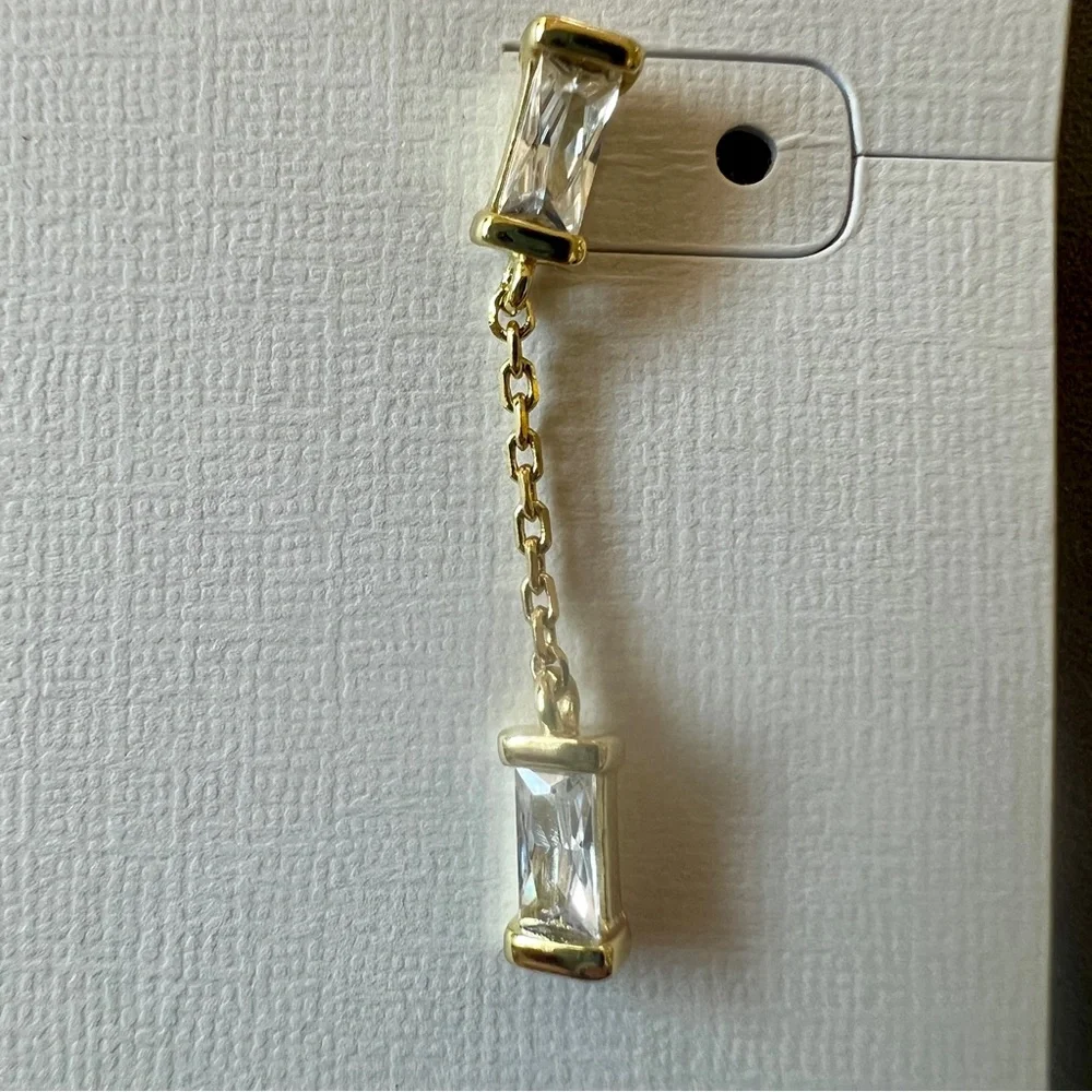 Kendra Scott Juliette 14K Gold Plated CZ Baguette Earrings and Bracelet - Picture 8 of 8